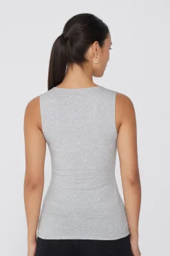 Wide-Strap Round-Neck Cotton Camisole - Tank Tops - Women | Tezenis