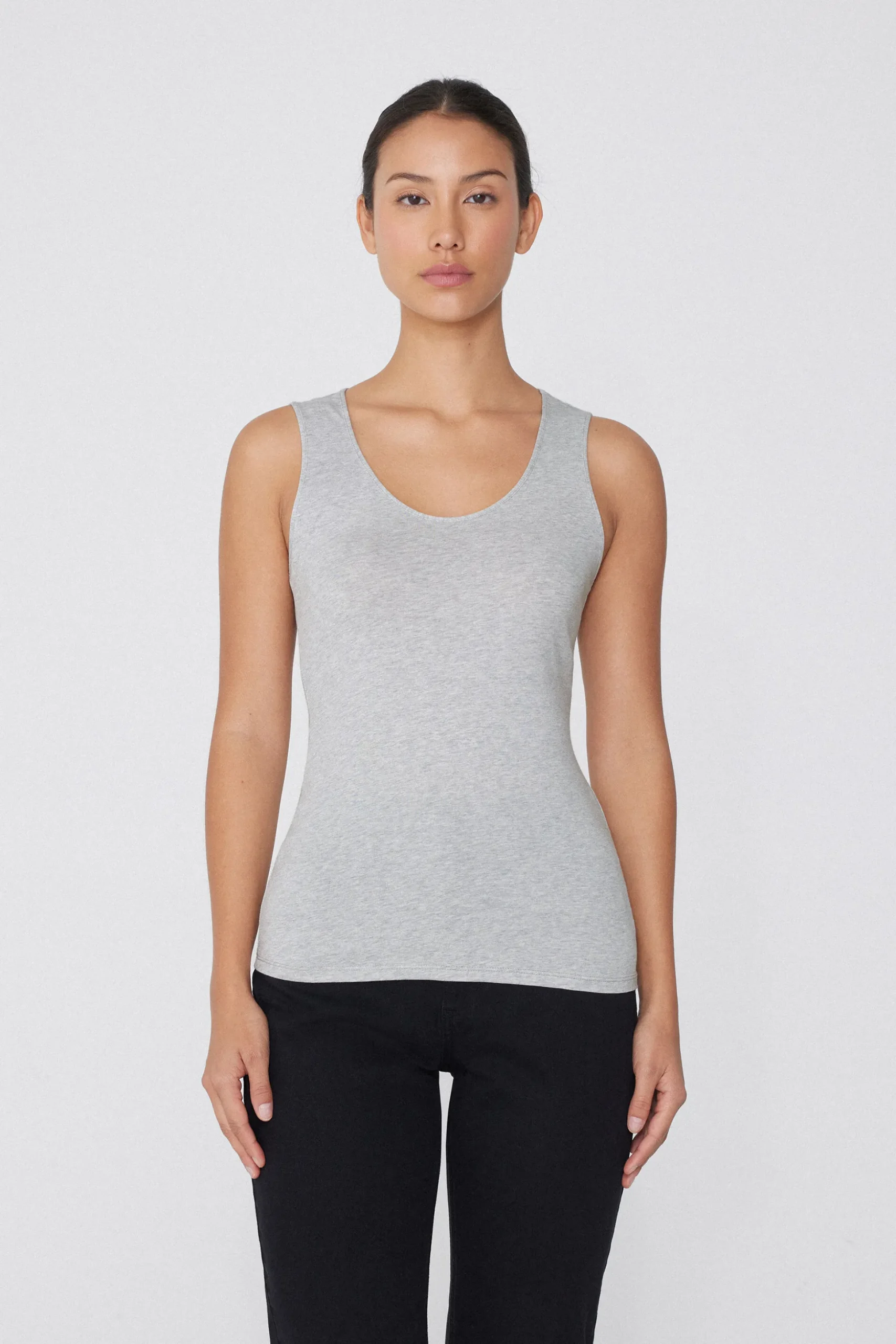 Wide-Strap Round-Neck Cotton Camisole - Tank Tops - Women | Tezenis