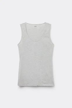 Wide-Strap Round-Neck Cotton Camisole - Tank Tops - Women | Tezenis