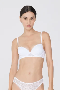 Wien Recycled Lace Lightly Padded Balconette Bra - Balconette - Women | Tezenis