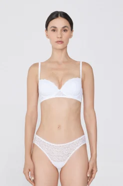 Wien Recycled Lace Lightly Padded Balconette Bra - Balconette - Women | Tezenis
