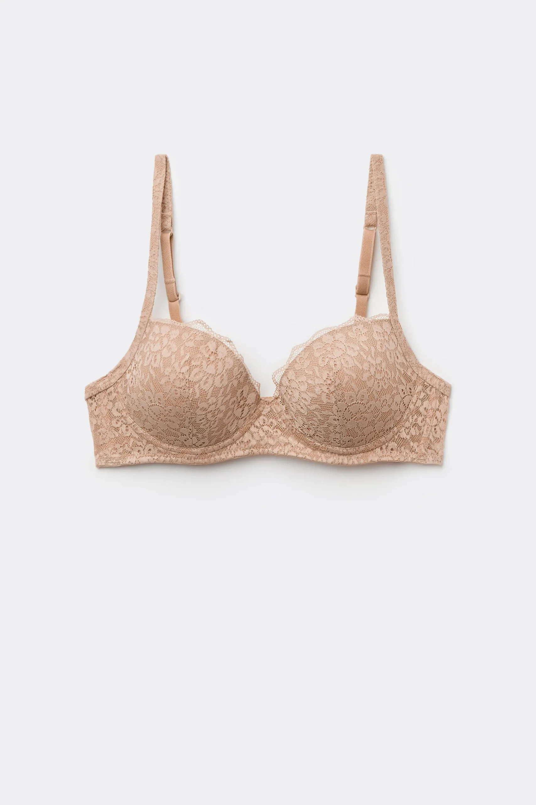 Wien Recycled Lace Lightly Padded Balconette Bra - Balconette - Women | Tezenis