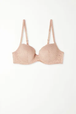 Wien Recycled Lace Lightly Padded Balconette Bra - Balconette - Women | Tezenis
