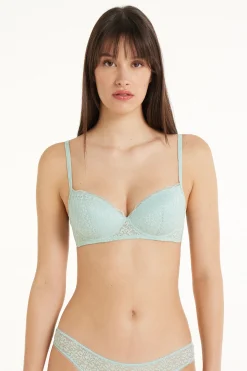 Wien Recycled Lace Lightly Padded Balconette Bra - Balconette - Women | Tezenis