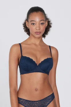 Wien Recycled Lace Lightly Padded Balconette Bra - Balconette - Women | Tezenis