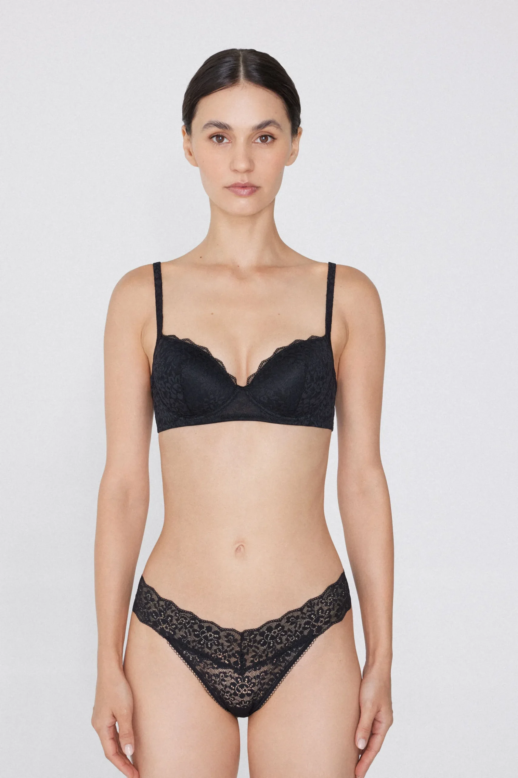 Wien Recycled Lace Lightly Padded Balconette Bra - Balconette - Women | Tezenis